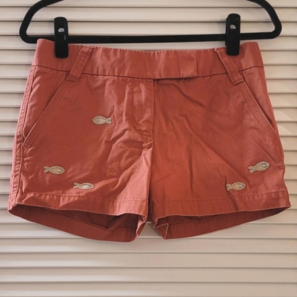 J.Crew - Minnow Chino Critter 100% Cotton Shorts With Studded Fish Detail